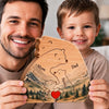 Custom Shaped Wooden Art Puzzle - Personalized Father's Day Birthday Gifts For Dad, Grandpa - Family Is Our Greatest Adventure