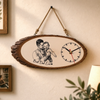 Custom Photo Wooden Clock - Personalized Father's Day Birthday Gifts For Dad, Grandpa - Dad Makes The World Brighter