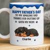 Custom 3D Inflated Effect Printed Mug - Personalized Father's Day Gifts For Dog Cat Lovers, Dog Dad And Mom, Cat Owners - Best Dad, Tough Job