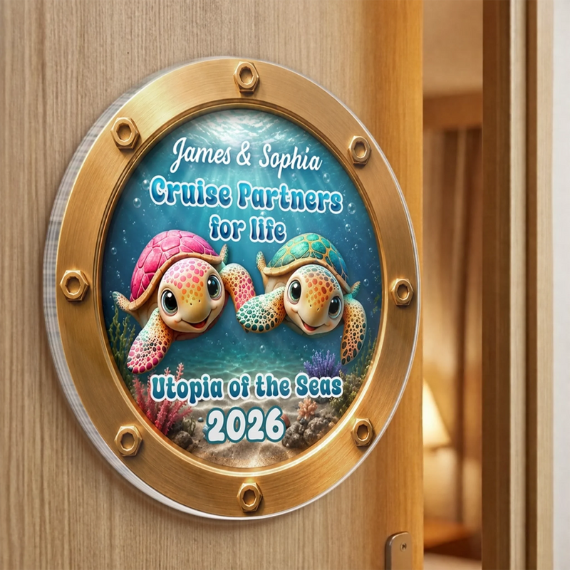 Custom Cruise Ship Door Magnet - Personalized Anniversary Wedding Gifts For Husband And Wife, Him And Her - Catch Us Cruising