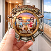 Custom Cruise Ship Door Magnet - Personalized Summer Vacation And Travel Gifts For Husband And Wife, Him And Her - Sunset Cruise Vibes