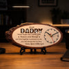 Custom Wooden Clock - Personalized Father's Day Birthday Gifts For Dad, Grandpa - Dad Is Forever My Hero