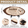 Custom Wooden Clock - Personalized Father's Day Birthday Gifts For Dad, Grandpa - Dad Is Forever My Hero