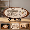 Custom Wooden Clock - Personalized Father's Day Birthday Gifts For Dad, Grandpa - Thankful For Dad Every Day