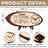 Custom Wooden Clock - Personalized Father's Day Birthday Gifts For Dad, Grandpa - Thankful For Dad Every Day