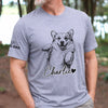 Custom Unisex T-Shirt With Design On Sleeve - Personalized Father's Day Gifts For Dog Cat Lovers, Dog Dad And Mom, Cat Owners - My Little Happiness