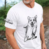 Custom Unisex T-Shirt With Design On Sleeve - Personalized Father's Day Gifts For Dog Cat Lovers, Dog Dad And Mom, Cat Owners - My Little Happiness