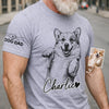 Custom Unisex T-Shirt With Design On Sleeve - Personalized Father's Day Gifts For Dog Cat Lovers, Dog Dad And Mom, Cat Owners - My Little Happiness