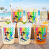 Custom Party Cups - Personalized Summer Vacation And Travel Gifts For Best Friends, Family - Bestie Getaway Fuel