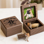 Custom Pet Photo Memorial Gifts for Dog Lovers - Personalized Wooden Pet Fur Keepsake Box