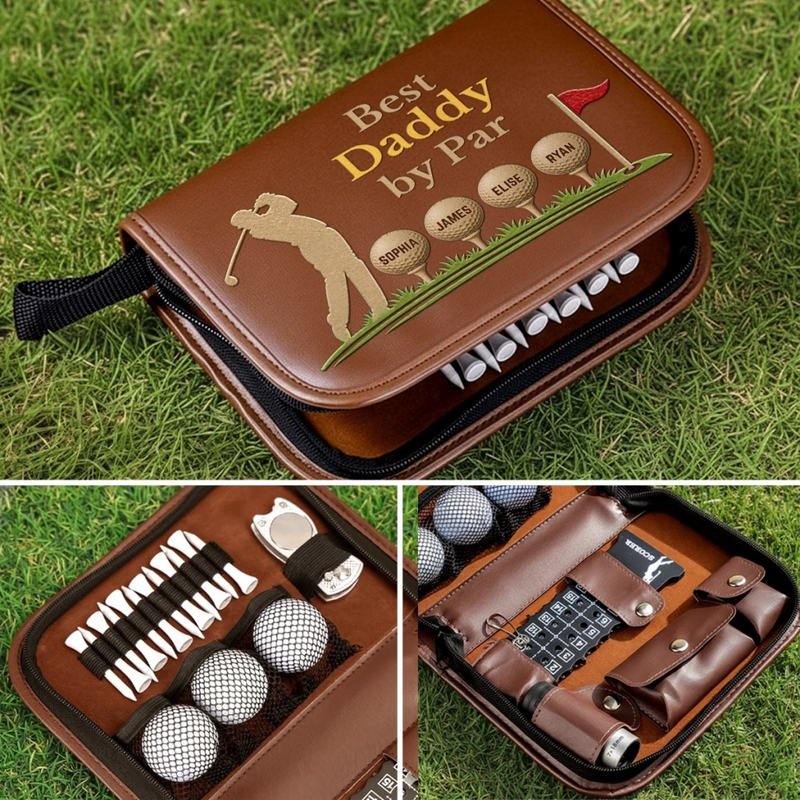 Custom Golf Bag - Personalized Father's Day Birthday Golf Gifts For Dad, Grandpa - Born To Chase Birdies