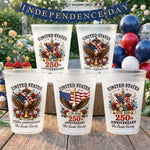Custom Party Cups - Personalized America 250th Anniversary Gifts For Mom, Dad, Brother, Sister, Kids - Raise A Cup To Our Legacy