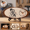 Custom Photo Wooden Clock - Personalized Father's Day Birthday Gifts For Dad, Grandpa - Dad Makes The World Brighter