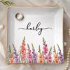 Custom Full-Print Jewelry Dish - Personalized  Best Friend Birthday Gifts For Women, Besties, Sisters, BFF - Chic Floral Keepsake