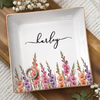 Custom Full-Print Jewelry Dish - Personalized  Best Friend Birthday Gifts For Women, Besties, Sisters, BFF - Chic Floral Keepsake