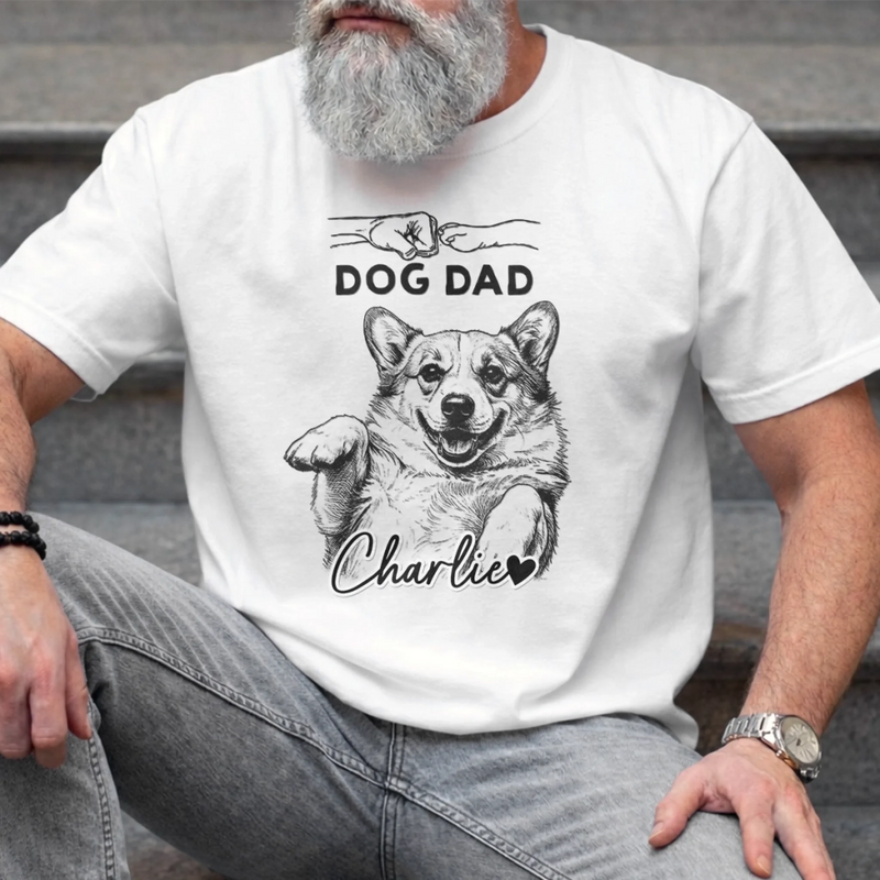 Custom Photo Unisex T-shirt, Premium T-shirt, Hoodie - Personalized Father's Day Gifts For Dog Cat Lovers, Dog Dad And Mom, Cat Owners - Tiny Paws Big Love