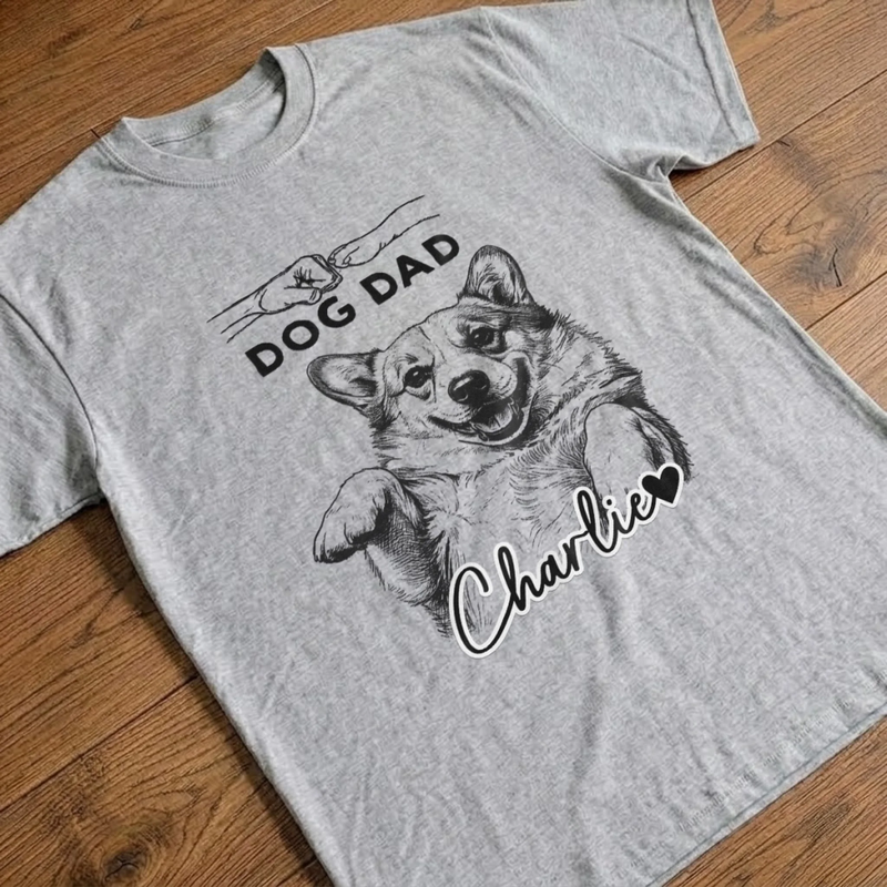 Custom Photo Unisex T-shirt, Premium T-shirt, Hoodie - Personalized Father's Day Gifts For Dog Cat Lovers, Dog Dad And Mom, Cat Owners - Tiny Paws Big Love