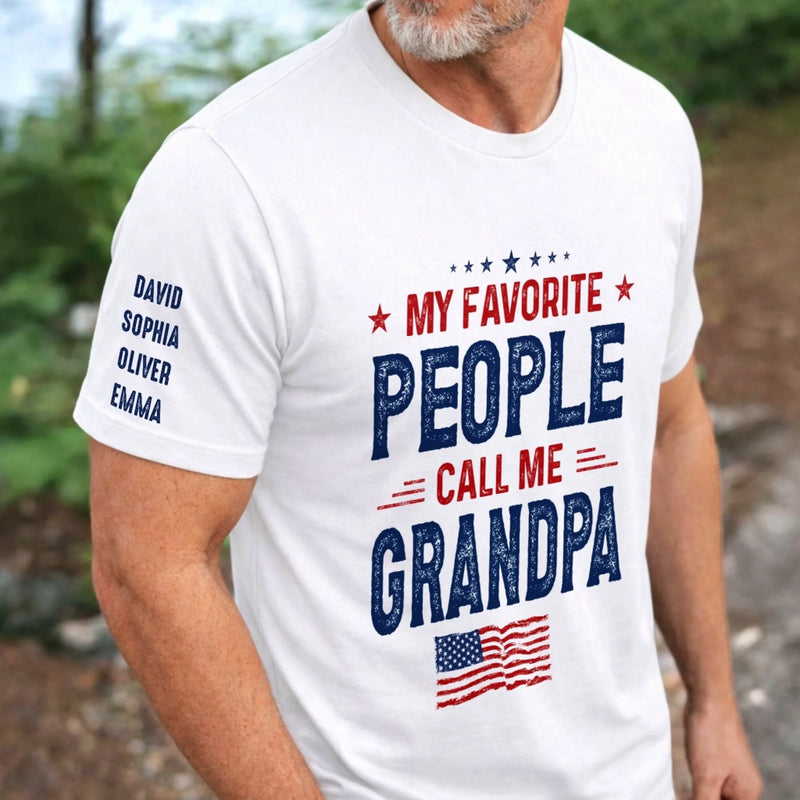 Custom Unisex T-Shirt With Design On Sleeve - Personalized Father's Day Birthday Gifts For Dad, Grandpa - Dad Built This Legacy