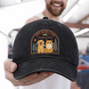 Custom Vintage Washed Denim Baseball Cap - Personalized Father's Day Gifts For Dog Cat Lovers, Dog Dad And Mom, Cat Owners - Paws Make Life Better