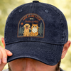 Custom Vintage Washed Denim Baseball Cap - Personalized Father's Day Gifts For Dog Cat Lovers, Dog Dad And Mom, Cat Owners - Paws Make Life Better