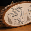 Custom Wooden Clock - Personalized Father's Day Birthday Gifts For Dad, Grandpa - Dad Always Knows The Way