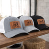 Custom Photo Leather Patch Hat - Personalized Father's Day Birthday Gifts For Dad, Grandpa - Real Men Raise Families