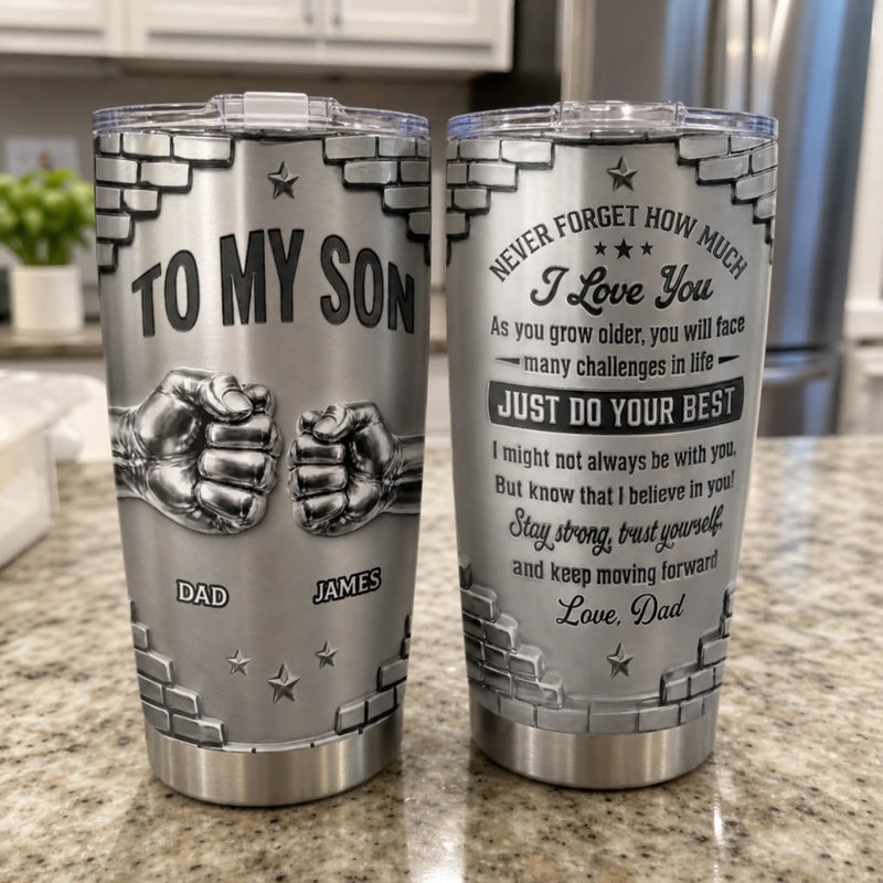Custom Tumbler - Personalized Birthday Gifts For Son - For The Son Who Means Everything