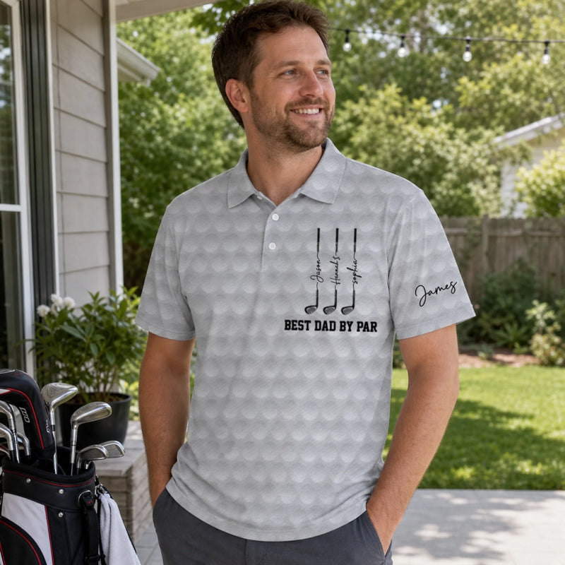 Custom All Over Print Polo Shirt - Personalized Father's Day Birthday Golf Gifts For Dad, Grandpa - Good Times And Tee Lines