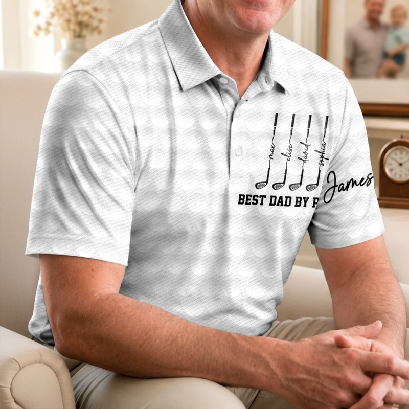 Custom All Over Print Polo Shirt - Personalized Father's Day Birthday Golf Gifts For Dad, Grandpa - Good Times And Tee Lines