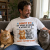 Custom Unisex T-shirt, Premium T-shirt, Hoodie - Personalized Father's Day Gifts For Dog Cat Lovers, Dog Dad And Mom, Cat Owners - Happiness Comes With Four Paws
