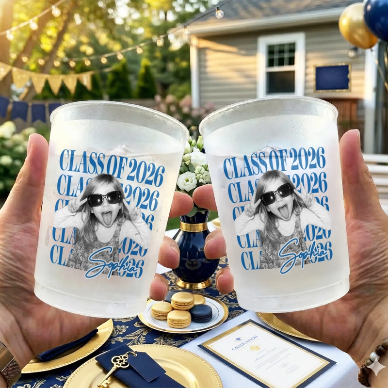 Custom Photo Graduation Cups - Personalized Graduation Gifts For Him, Her - Class Of Cool Kids