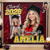 Custom Photo Backdrop - Personalized Graduation Gifts For Him, Her - Congrats Never Looked This Glam