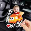 Custom Photo Acrylic Car Visor Clip - Personalized Father's Day Gifts For Dad, Grandpa - Carry My Heart With You