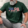 Custom T-shirt - Personalized America 250th Anniversary Gifts For Dad, Grandpa - Raised American Proud
