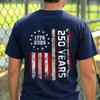 Custom T-shirt - Personalized America 250th Anniversary Gifts For Dad, Grandpa - Raised American Proud