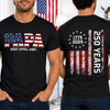 Custom T-shirt - Personalized America 250th Anniversary Gifts For Dad, Grandpa - Raised American Proud