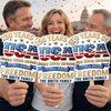 Custom Hand Fan - Personalized America 250th Anniversary Gifts For Mom, Dad, Brother, Sister, Kids - Celebrating Freedom Coast To Coast