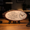 Custom Rustic Wooden Clock - Personalized Anniversary Wedding Gifts For Husband And Wife, Him And Her - A Love Note That Never Fades