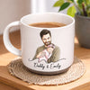 Custom Photo Printed Pottery Mug - Personalized Father's Day, Baby Shower, Gender Reveal Gifts For New Moms, New Dads, New Parents - Baby Coming Love Growing