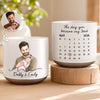 Custom Photo Printed Pottery Mug - Personalized Father's Day, Baby Shower, Gender Reveal Gifts For New Moms, New Dads, New Parents - Baby Coming Love Growing