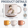Custom Photo Printed Pottery Mug - Personalized Father's Day, Baby Shower, Gender Reveal Gifts For New Moms, New Dads, New Parents - Baby Coming Love Growing