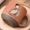 Custom Photo Printed Pottery Mug - Personalized Father's Day, Baby Shower, Gender Reveal Gifts For New Moms, New Dads, New Parents - Baby Coming Love Growing