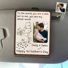 Custom Photo Car Visor Clip - Personalized Father's Day, Baby Shower, Gender Reveal Gifts For New Dads, New Grandpas - Every Drive, Every Memory