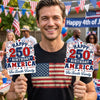 Custom Hand Fan - Personalized America 250th Anniversary Gifts For Mom, Dad, Brother, Sister, Kids - Happy 250th Birthday