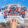 Custom Hand Fan - Personalized America 250th Anniversary Gifts For Mom, Dad, Brother, Sister, Kids - Happy 250th Birthday