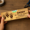 Custom Wooden Bottle Opener With Built-in Spirit Level - Personalized Father's Day Birthday Gifts For Dad, Grandpa - Dad’s Love Leads The Way