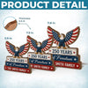 Custom Thick Wooden Plaque - Personalized America 250th Anniversary Gifts For Mom, Dad, Brother, Sister, Kids - USA Pride, Home Sweet Home