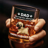 Custom Whiskey Glass - Personalized Father's Day Gifts For Dog Cat Lovers, Dog Dad And Mom, Cat Owners - Dad’s Little Boss