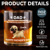 Custom Whiskey Glass - Personalized Father's Day Gifts For Dog Cat Lovers, Dog Dad And Mom, Cat Owners - Dad’s Little Boss