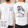 Custom Photo Unisex T-shirt - Personalized Father's Day Birthday Gifts For Dad, Grandpa - Forever My Hero